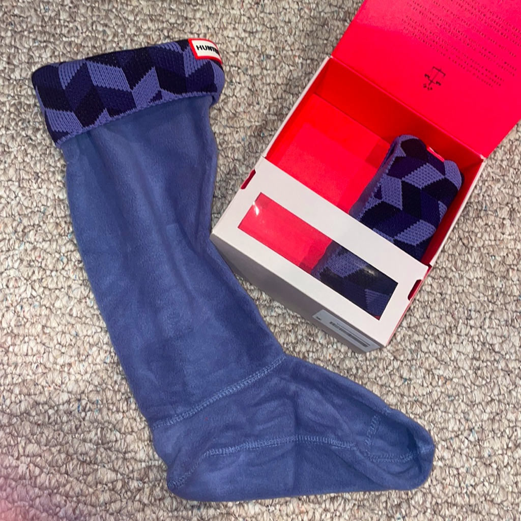 Brand New Hunter Talk BlueBlack Boot Socks Medium Brand New Hunter Talk BlueBlack Boot Socks Medium